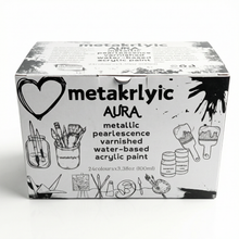 METAKRLYIC AURA – Soft Body Metallic Acrylic Paint Set (24 Colors x 100ml)